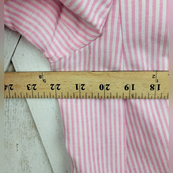 Talbots Stripe Lightweight Linen Cotton Woman Blazer Size 16P - Picture 15 of 15